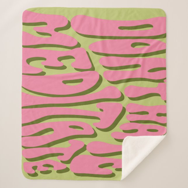 Manta Sherpa Retro de los años 70: Poster motivacional 'Meditat (Anverso)