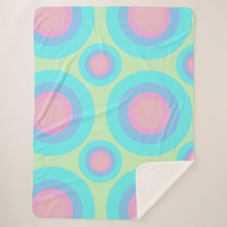 Manta Sherpa Retro de patrón geométrico