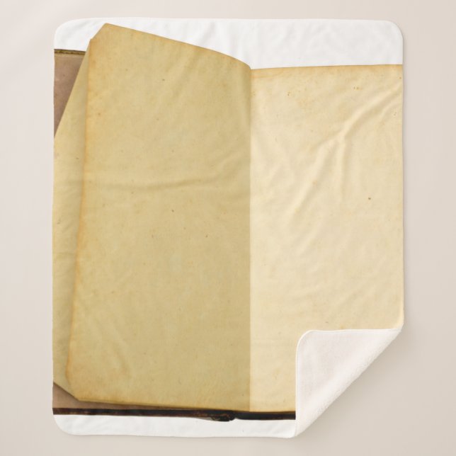 Manta Sherpa Retro de textura antigua del libro (Anverso)