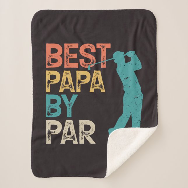 Manta Sherpa Retro Golfer - Mejor Papa Por Par (Anverso)