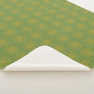 Manta Sherpa Retro Mandala Aguacate Sherpa Blanket (3 tamaños)