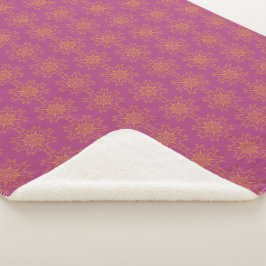 Manta Sherpa Retro Mandala Boysenberry Sherpa Blanket (3 tamaño