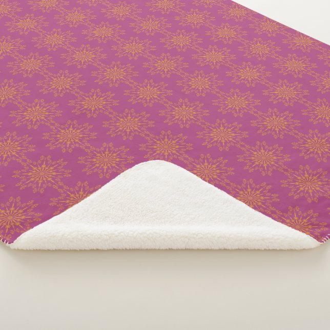 Manta Sherpa Retro Mandala Boysenberry Sherpa Blanket (3 tamaño (3/4)