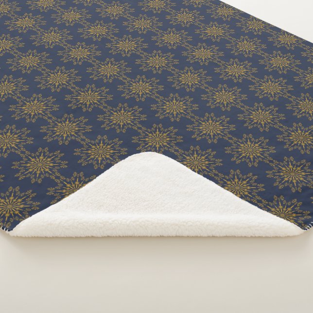 Manta Sherpa Retro Mandala Midnight Sherpa Blanket (3 tamaños) (3/4)