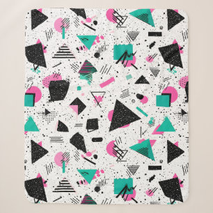 Manta Sherpa Retro Memphis Geometric Pattern