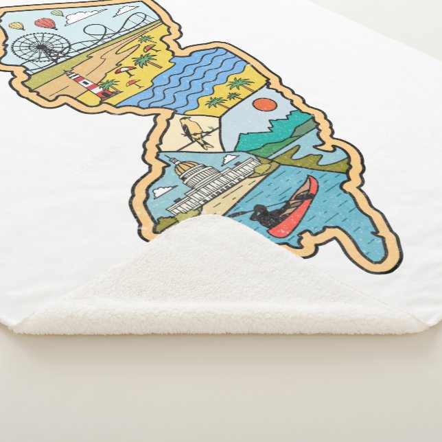 Manta Sherpa Retro New Jersey Cape May Atlantic City Souvenir (3/4)