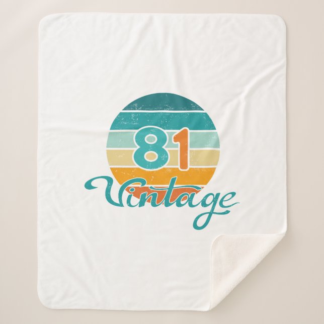 Manta Sherpa Retro Sunset 81 Vintage Distressed (Anverso)