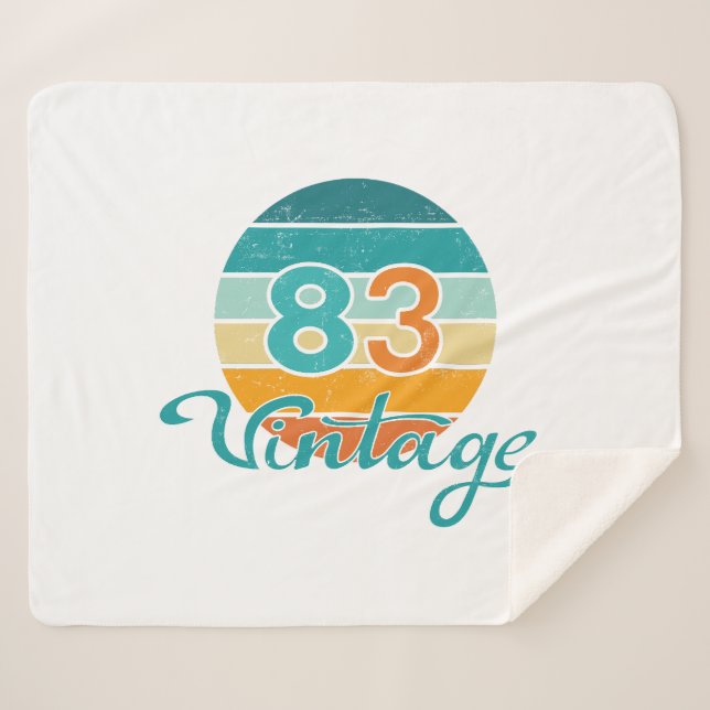 Manta Sherpa Retro Sunset 83 Vintage Distressed (Anverso (horizontal))