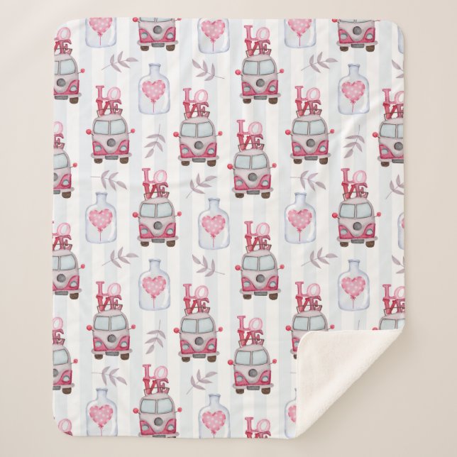 Manta Sherpa Retro Vans Sherpa Blanket (Anverso)