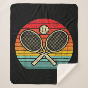 Manta Sherpa Retro Vintage Crosage Tennis Racket Lover