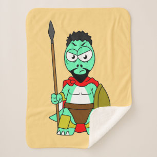 Manta Sherpa Rex Tirano Vestido Como Leónidas.