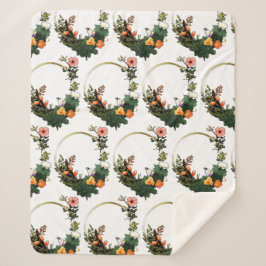 Manta Sherpa Ribavirina de flores g