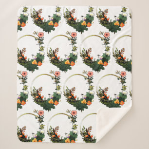 Manta Sherpa Ribavirina de flores g