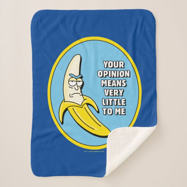 Manta Sherpa RICK AND MORTY™ | Banana Rick Badge (Anverso)