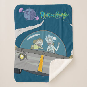 Manta Sherpa RICK AND MORTY™ Despegar En Buques Espaciales