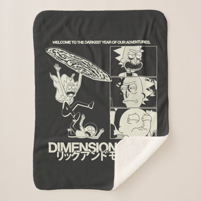 Manta Sherpa RICK AND MORTY™ | Dimensión C-137 (Anverso)