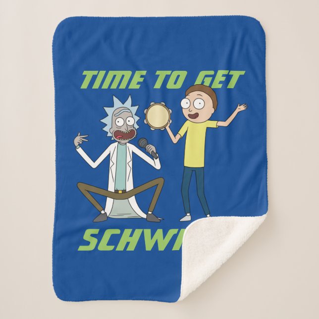Manta Sherpa RICK AND MORTY™ | Hora De Obtener Schwifty (Anverso)