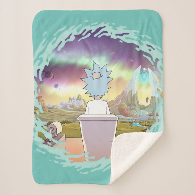Manta Sherpa RICK AND MORTY™ | Lugar privado de Rick (Anverso)