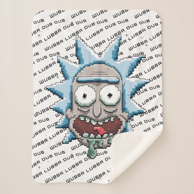 Manta Sherpa RICK AND MORTY™ | Pixelverse Rick Drooling Head (Anverso)