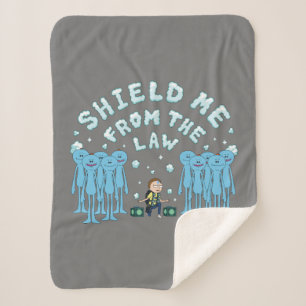 Manta Sherpa RICK AND MORTY™ Protegerme De La Ley