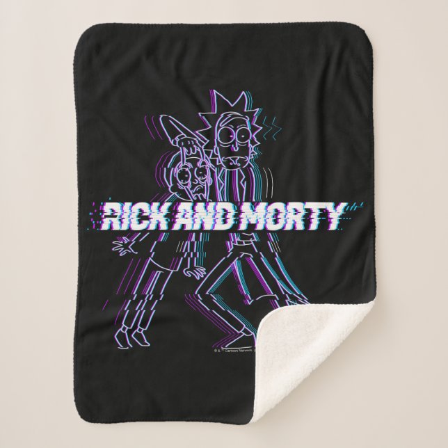 Manta Sherpa RICK AND MORTY™ | Rick Y Mortalidad Desgarrados (Anverso)
