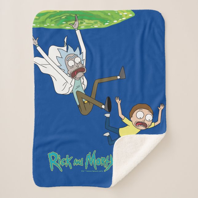 Manta Sherpa RICK AND MORTY™ | Salir Del Portal (Anverso)