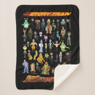 Manta Sherpa RICK AND MORTY™ Tren de historias