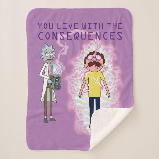 Manta Sherpa RICK AND MORTY™ | Vives Con Las Consecuencias (Anverso)