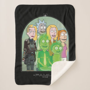 Manta Sherpa Rick y Morty Family Graphic