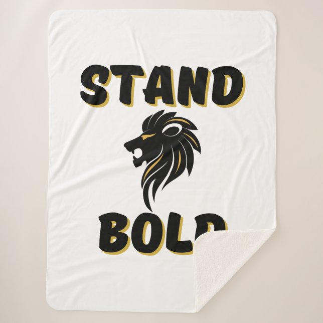 Manta Sherpa Ridísima Mano Negrita Como Leones (Anverso)