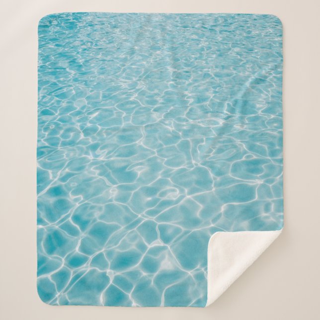 Manta Sherpa Rippling crystal blue water (Anverso)