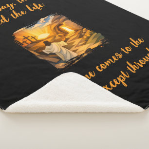 Manta Sherpa Risen Jesus Empty Tomb 3D Papercut Easter