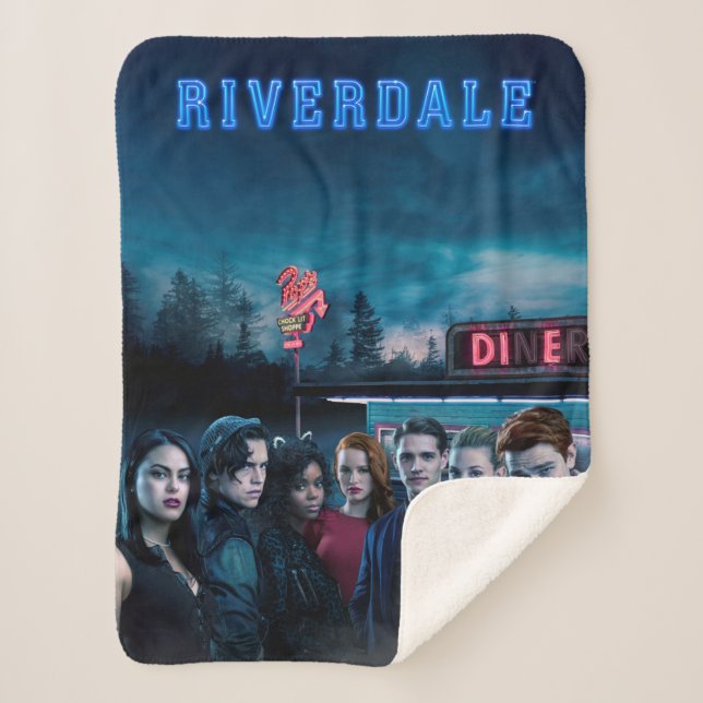Manta Sherpa Riverdale fuera del Poster Diner del Pop (Anverso)