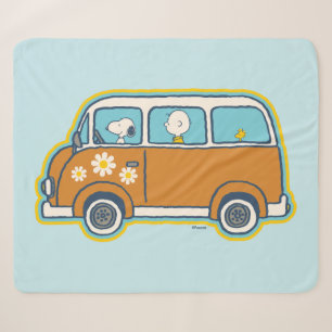 Manta Sherpa Road Trippin Peanuts Road Trip Van