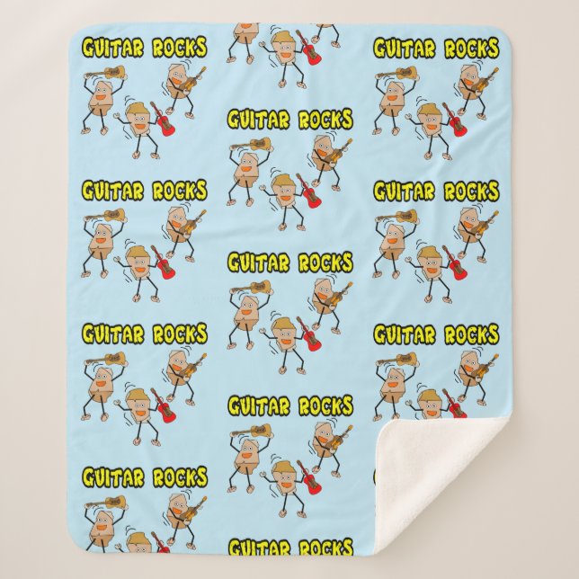 Manta Sherpa Rocas de guitarra (Anverso)