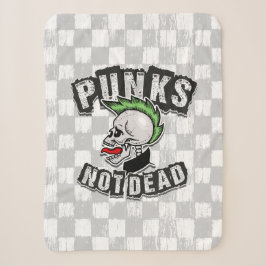 Manta Sherpa Rockero de Punk Mohawk sin cráneo muerto