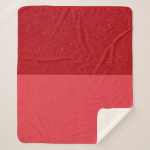 Manta Sherpa Roja de Dos Tonos – Personalizable