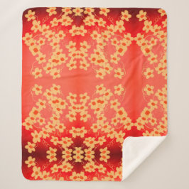 Manta Sherpa Rojo con Naranja