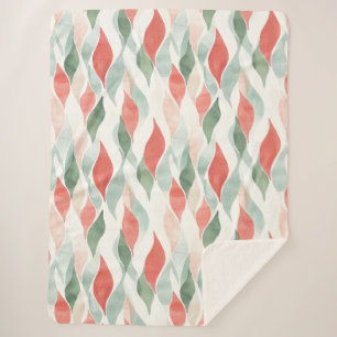 Manta Sherpa Rojo Verde Crema Menta Blanco Navidad
