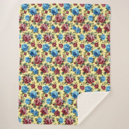 Manta Sherpa Romantic Cute Elegant Botanical Nature Pattern