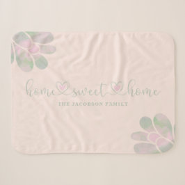 Manta Sherpa Romantic Heart Wimshical Home Sweet Home Quote