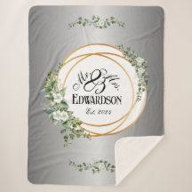 Romántico Sherpa Blanket Golden Rings