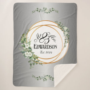 Manta Sherpa Romántico Sherpa Blanket Golden Rings