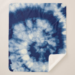 Manta Sherpa Ronda Índigo. Teja Bohemiana. Blue Roll Psychede