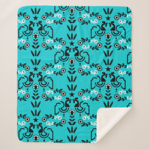 Manta Sherpa Rooster Cockerel Arte Popular Nórdico Escandinavo