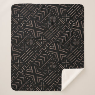 Manta Sherpa Ropa de barro africana contemporánea para imprimir