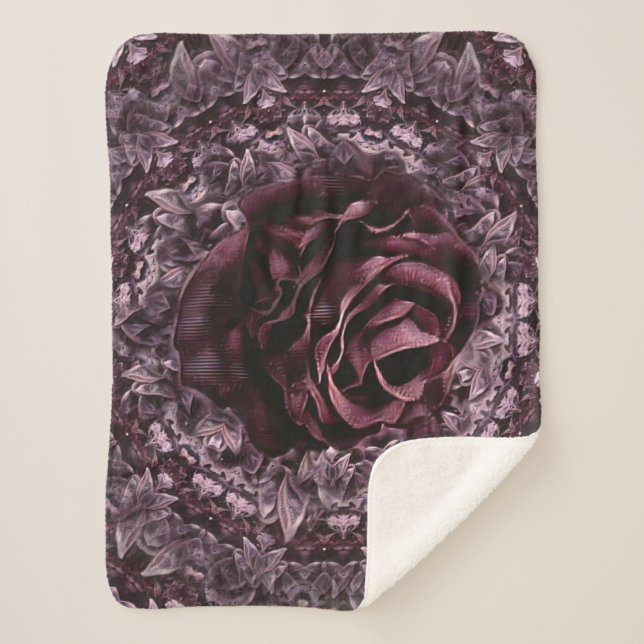 Manta Sherpa Rosa Mandala (Anverso)