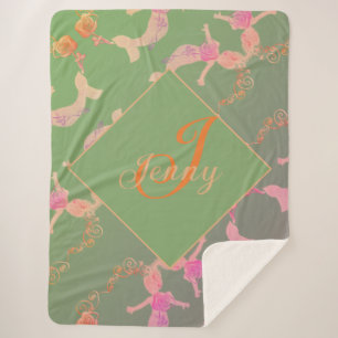 Manta Sherpa Rosa Romántico Mermaid