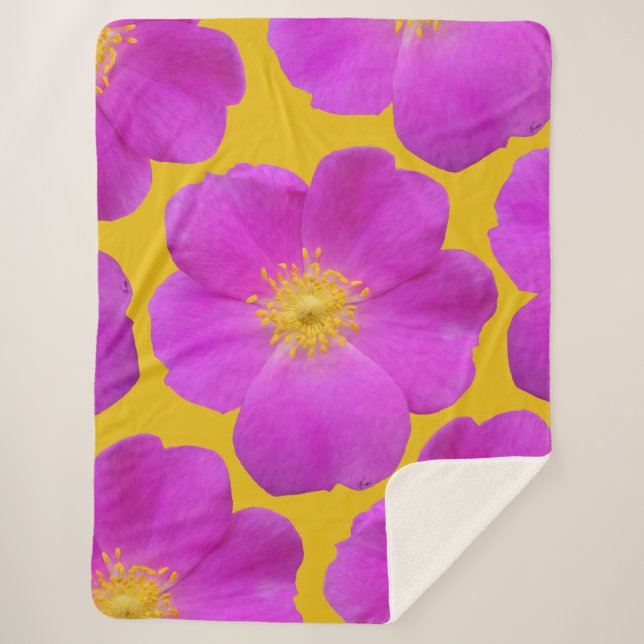 Manta Sherpa Rosa salvaje 2 (Anverso)