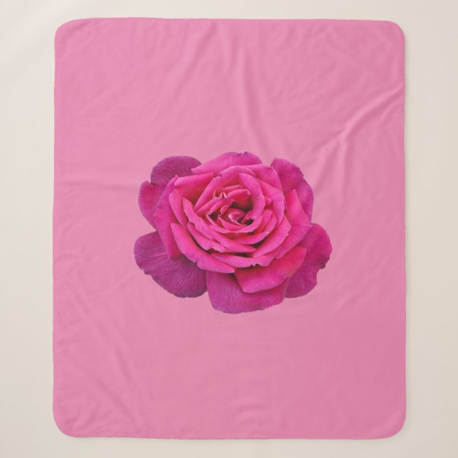 Manta Sherpa Rosa solitaria rosa (Anverso)